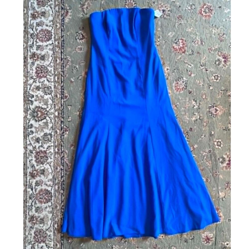 Jessy Collection Vivian Diamond Strapless Cobalt Blue Mermaid Dress, NWT, 10